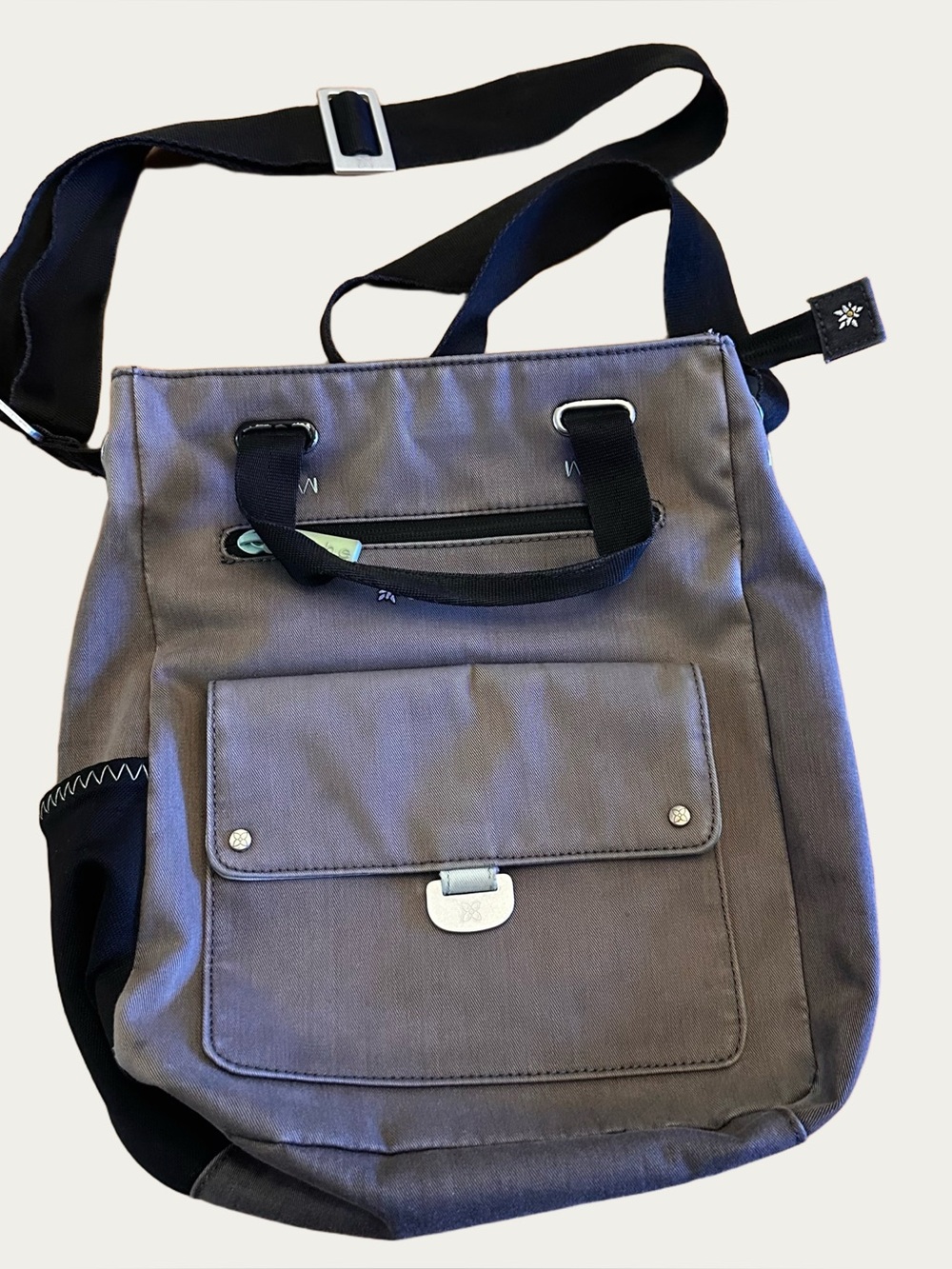 Sherpani Travel Gray Multi Pocket Crossbody Bag